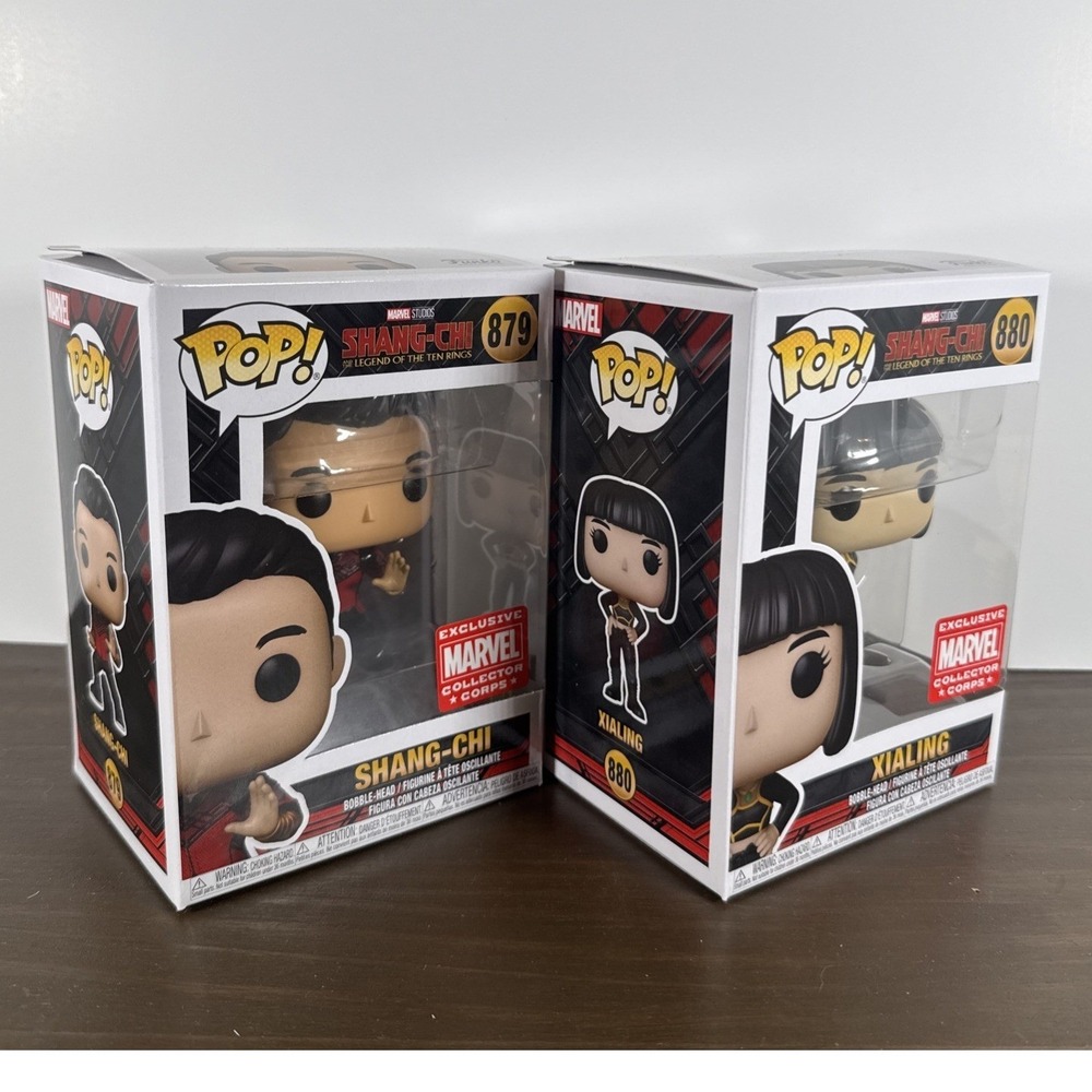 Funko Pop Marvel Collector Corps Shang-Chi 879 Xialing 880 Exclusive Set Figures